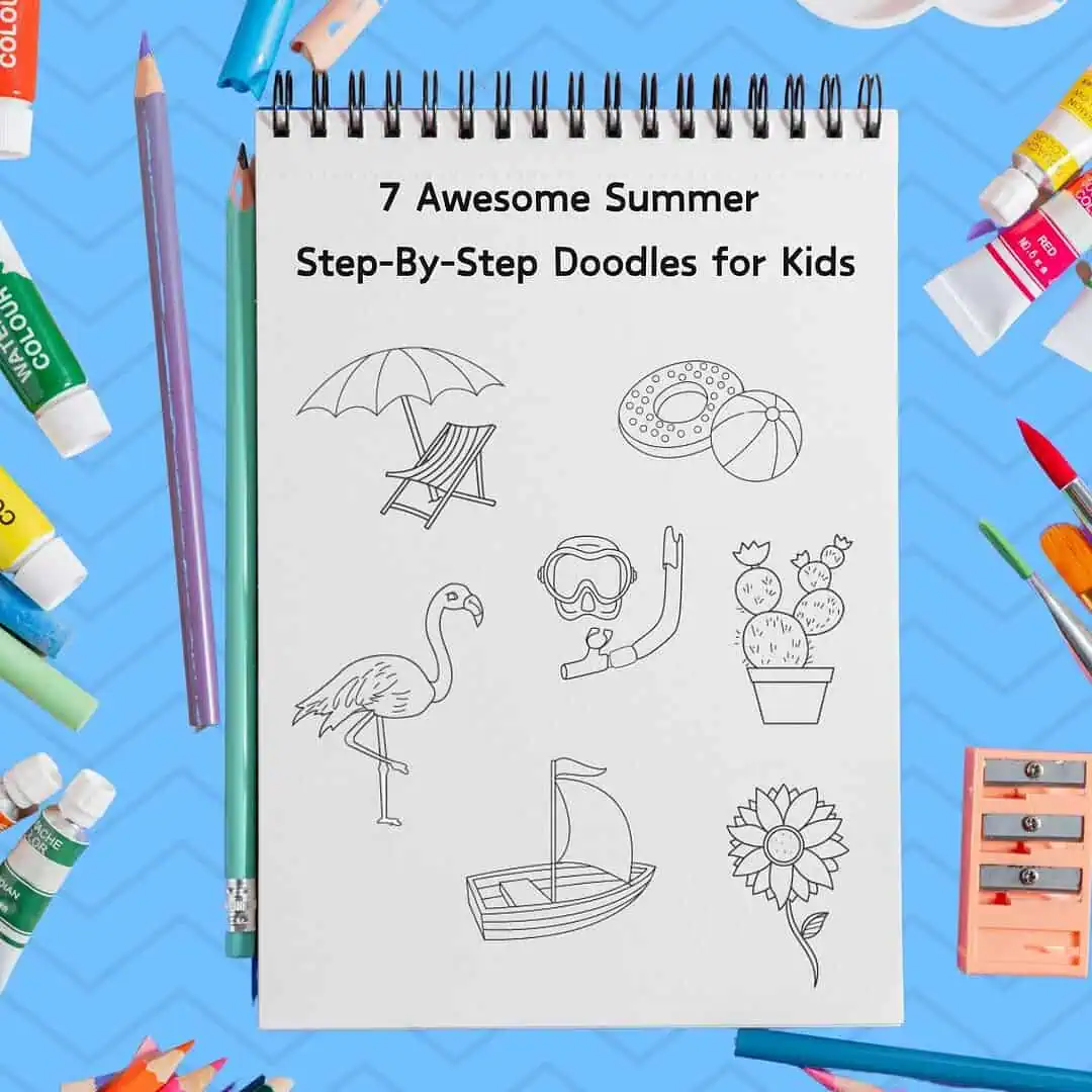 7 Awesome Summer Step-By-Step Doodles for Kids 3 summer doodle ideas