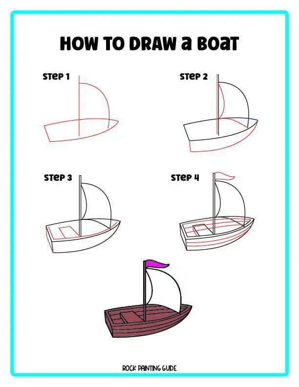 7 Awesome Summer Step-By-Step Doodles for Kids 4 how to draw a sailboat