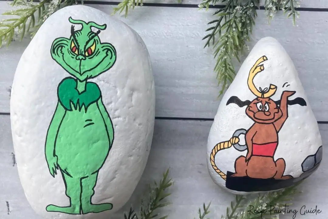 Easy DIY Grinch and Max Painted Rocks Your Family Will Love 3 grinch and max painted rocks