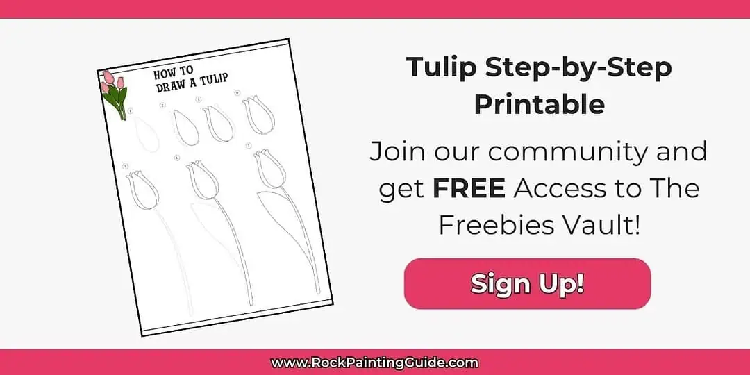 How to Draw a Tulip (Easy Step-by-Step Drawing) 15 freebie optin