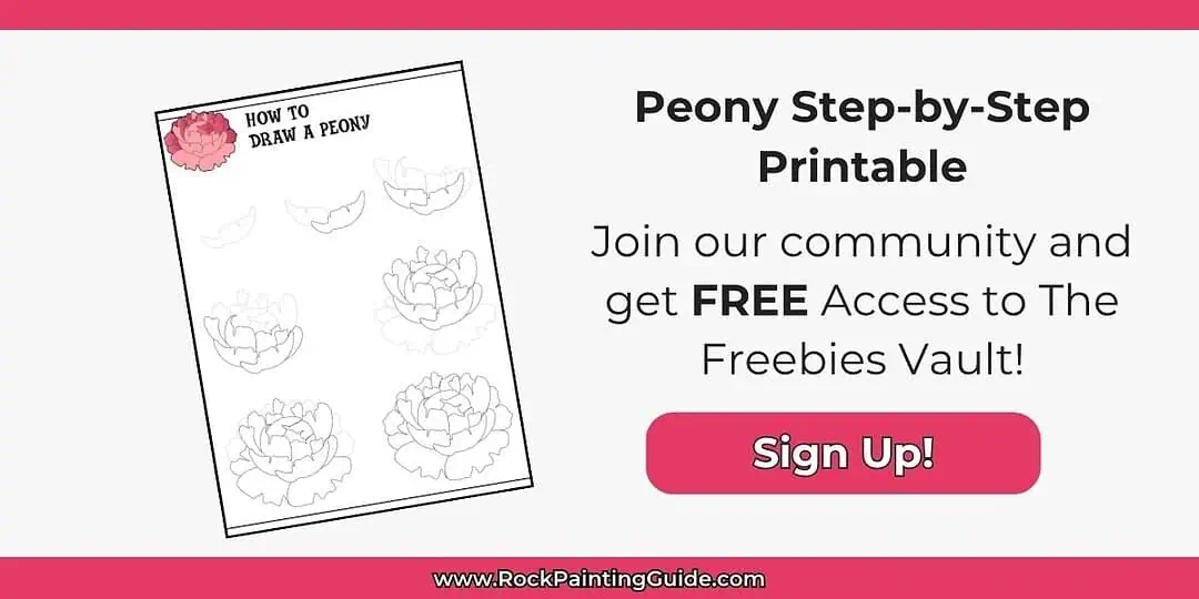 How to Draw a Peony (Easy Step-by-Step Drawing) 15 freebie optin 1