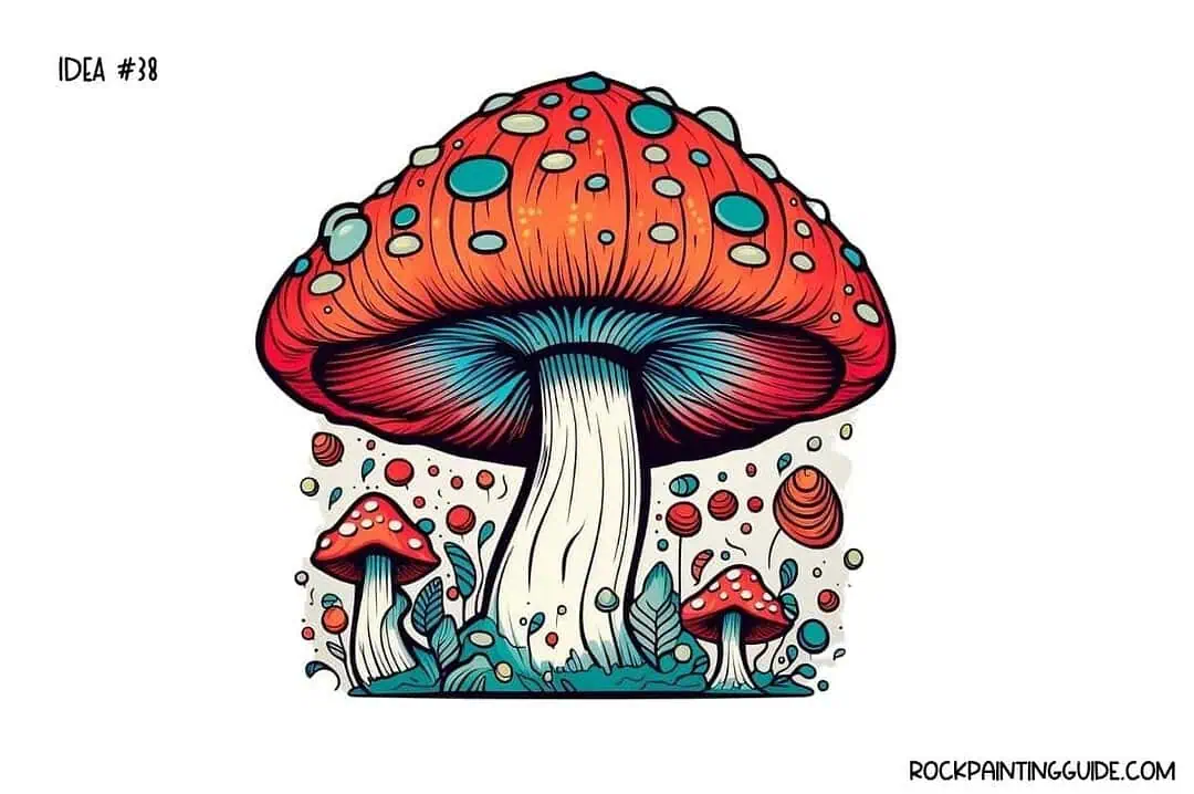 35+ Mushroom Drawing Ideas: Cute, Easy & Whimsical 39 Trippy mushroom art