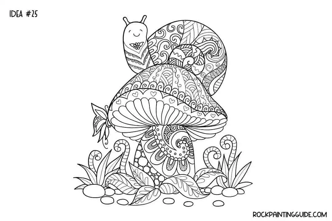 35+ Mushroom Drawing Ideas: Cute, Easy & Whimsical 27 mushrooms mandala