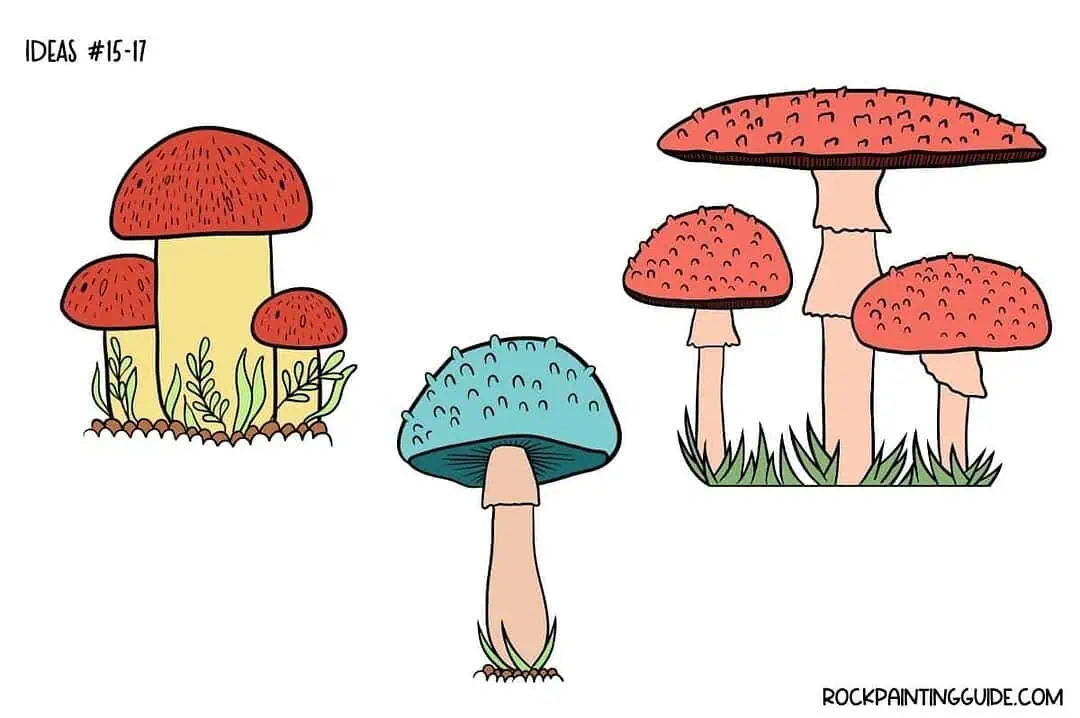 35+ Mushroom Drawing Ideas: Cute, Easy & Whimsical 24 colorful woodland mushrooms