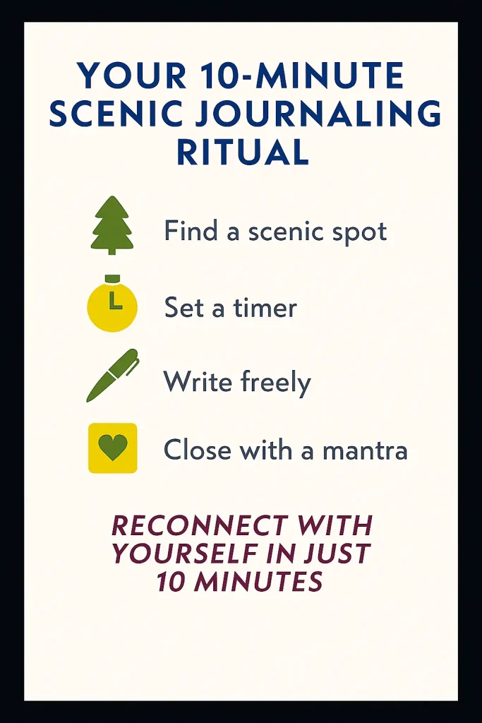 Scenic journaling ritual instructions.