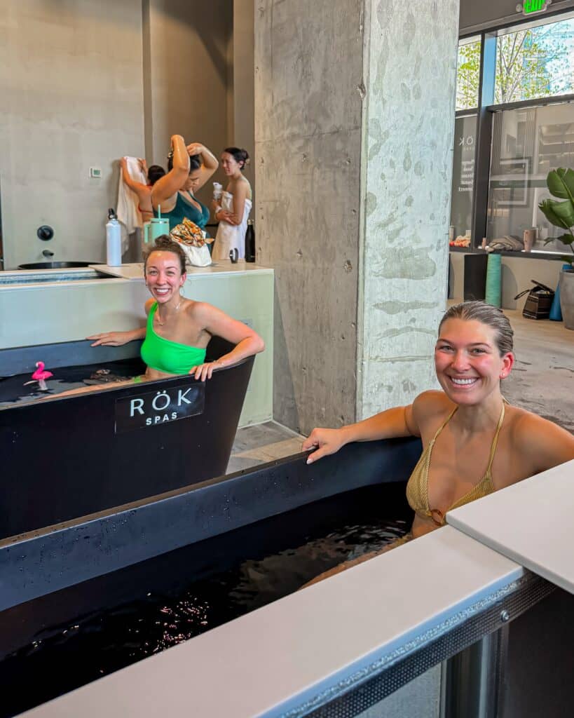 Nordic spa experience at ROK Spas in Denver Colorado featuring cold plunge and sauna contrast therapy