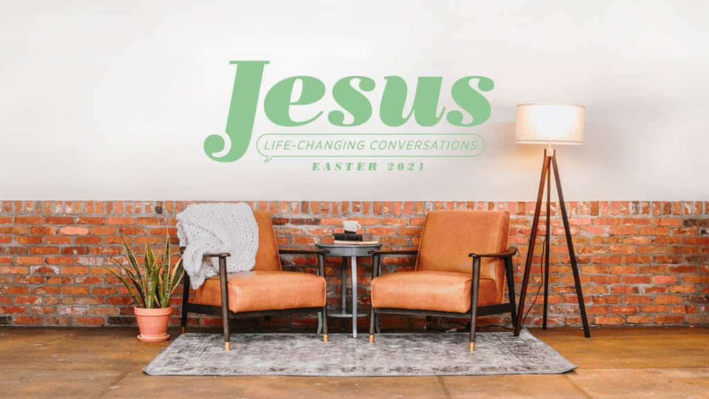Interior of Rolling Hills Community Church with seating and Easter decorations.