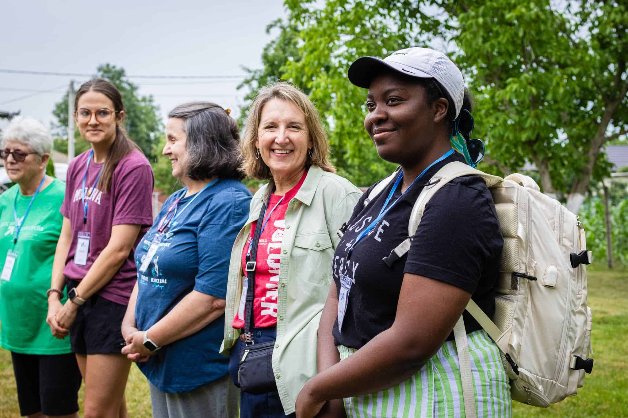 Volunteers at Rolling Hills Community Church engaging in outdoor service activities.