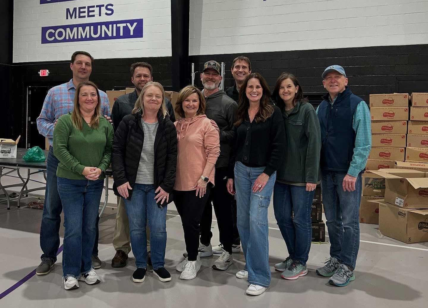 Community volunteers at Rolling Hills Community Church event.