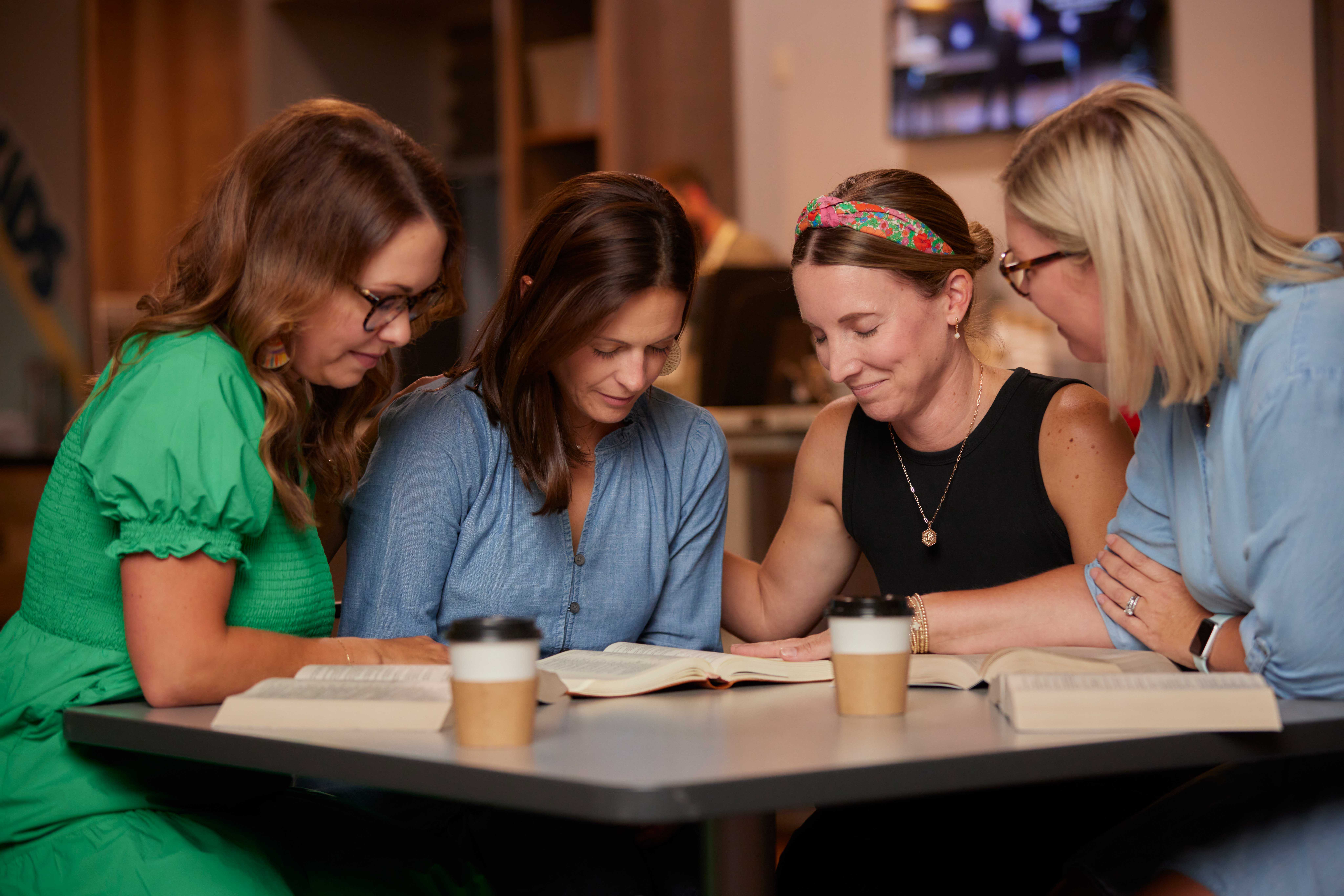 Women studying Bible together at Rolling Hills Community Church.