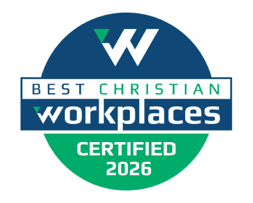 Best Christian Workplace 2026 badge for Rolling Hills Community Church.
