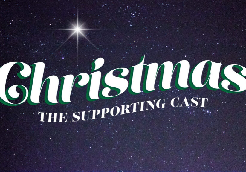 Christmas event at Rolling Hills Community Church with starry night background.