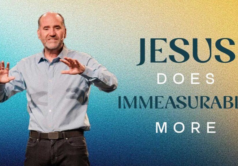 Inspirational image of a pastor or speaker at Rolling Hills Community Church emphasizing faith and h.