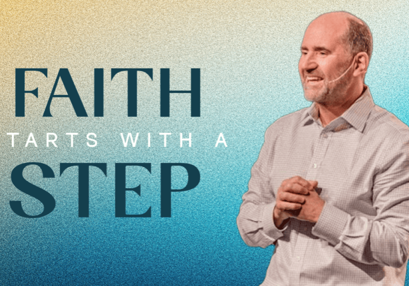 Inspirational man speaking at church event, faith and hope concept.