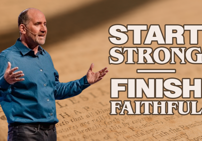 Start Strong Finish Faithful - Motivational message for faith and perseverance at Rolling Hills Comm.