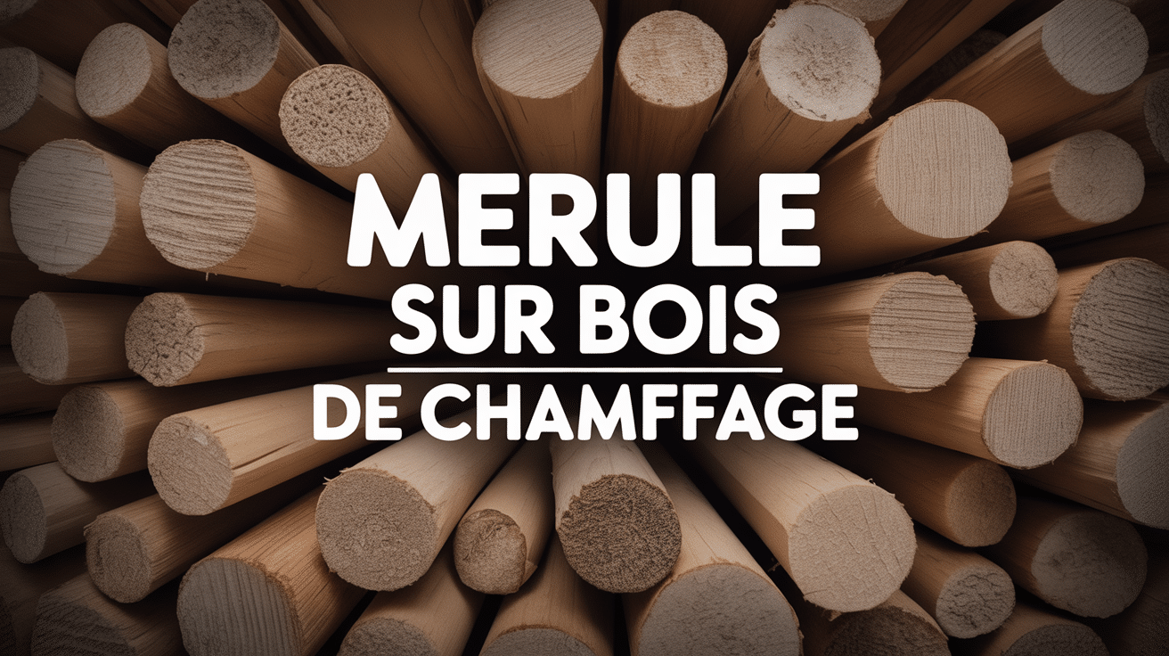 Bûches de bois avec mérule visible