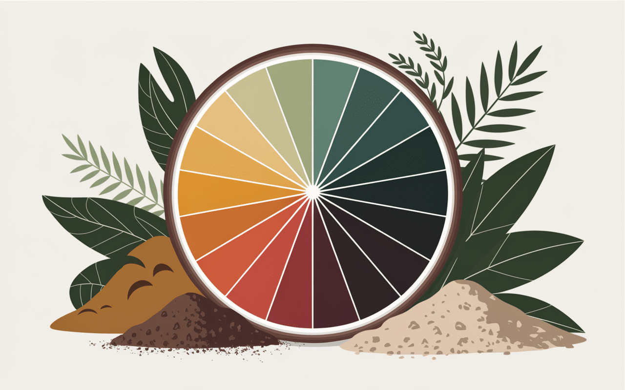 Roue chromatique avec nuances de kaki couleur