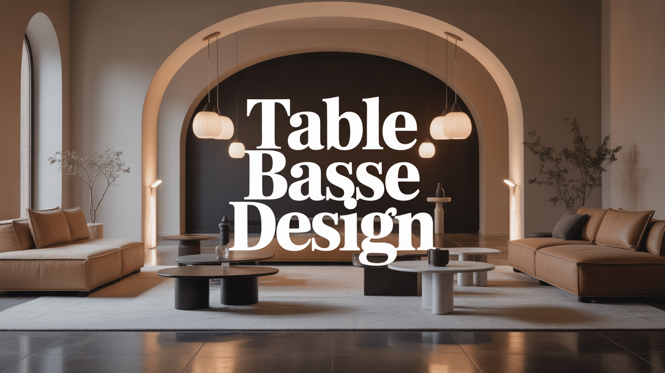 Salon moderne avec tables basses design variées