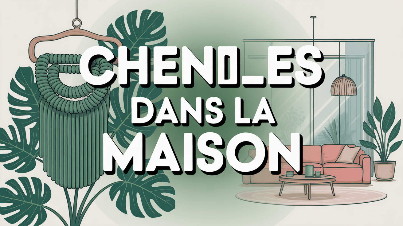 Illustration chenille dans la maison sur plante