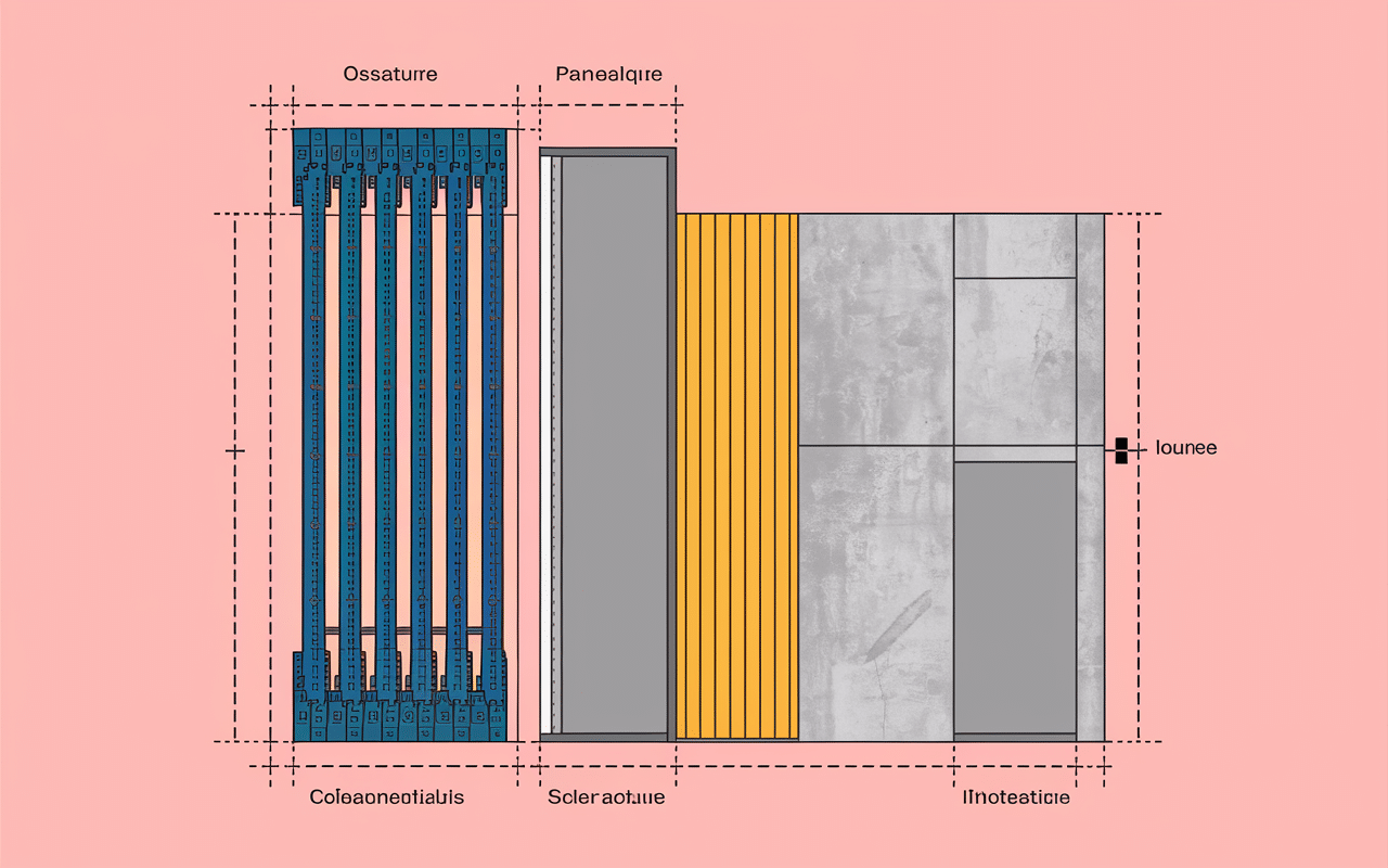 Schema technique composition des murs maison phenix