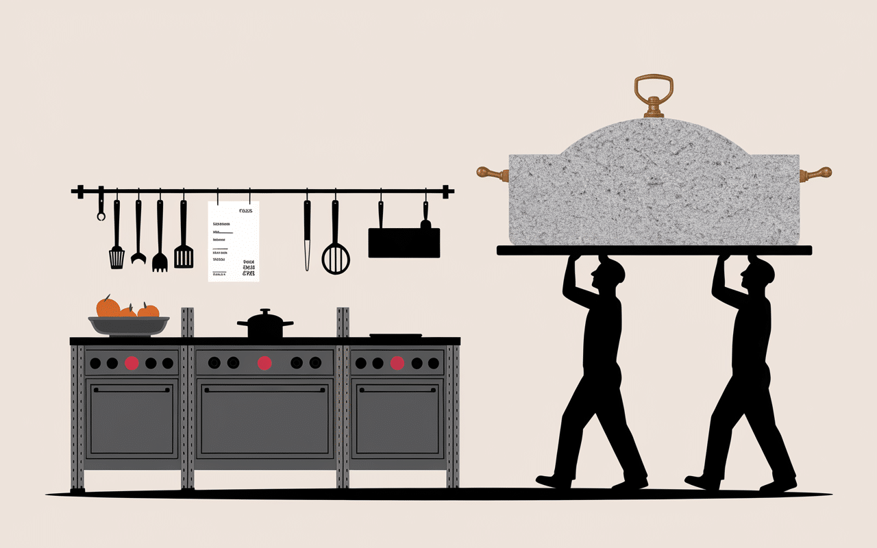 evier granit inconvenient installation lourde