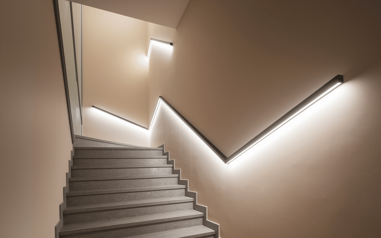 applique mural pour escalier éclairage sécurisé led