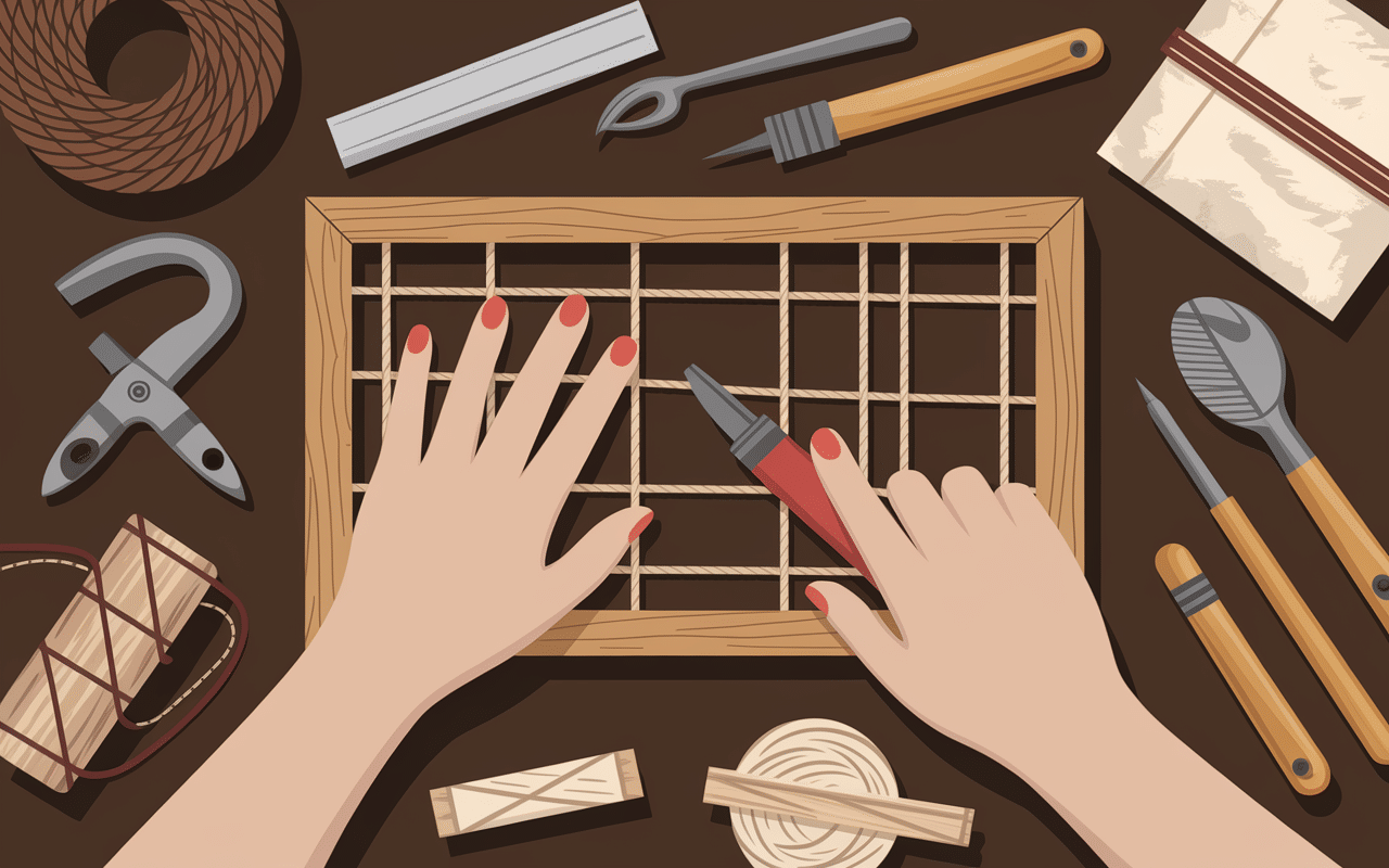 Charpoy fabrication artisanale matériaux tressage