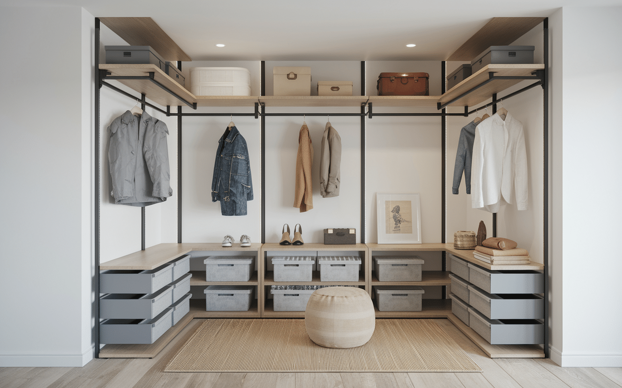 Optimisation espace dressing dans salle de bain
