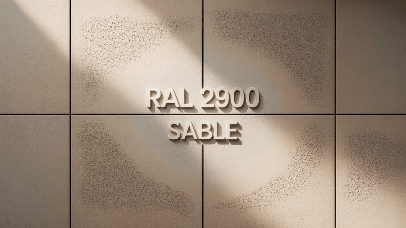 surface métallique ral 2900 sablé aspect granuleux