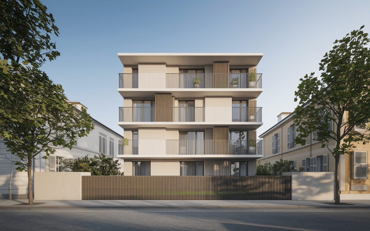 façade menuiserie ral 2900 sablé moderne