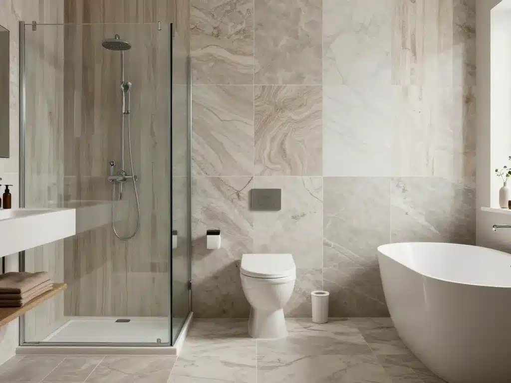 ensemble aubade salle de bain douche baignoire et carrelage