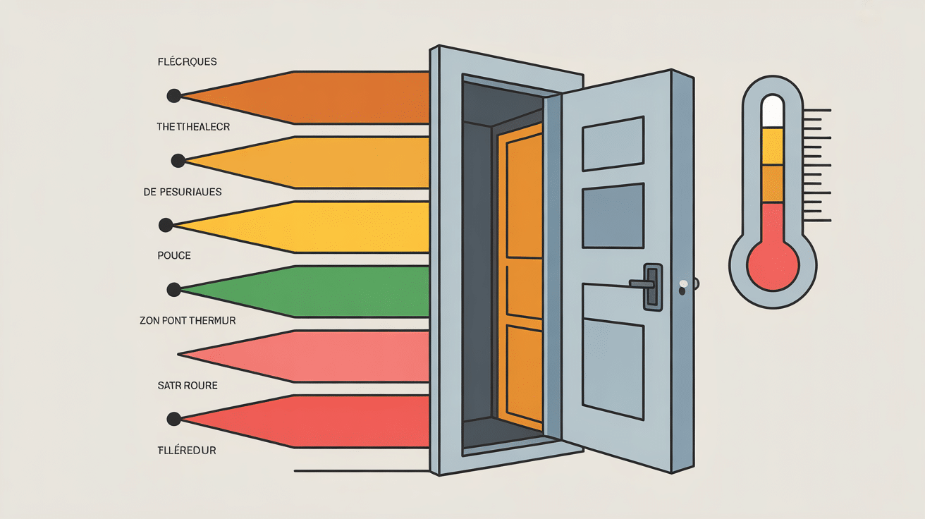 Illustration pertes chaleur chatière et isolation porte