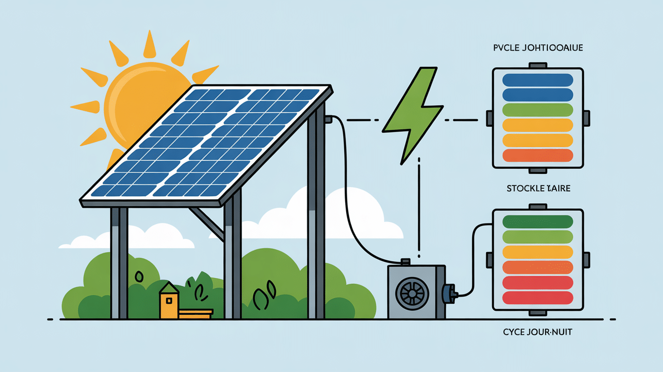 schema fonctionnement batterie pour volet roulant solaire velux