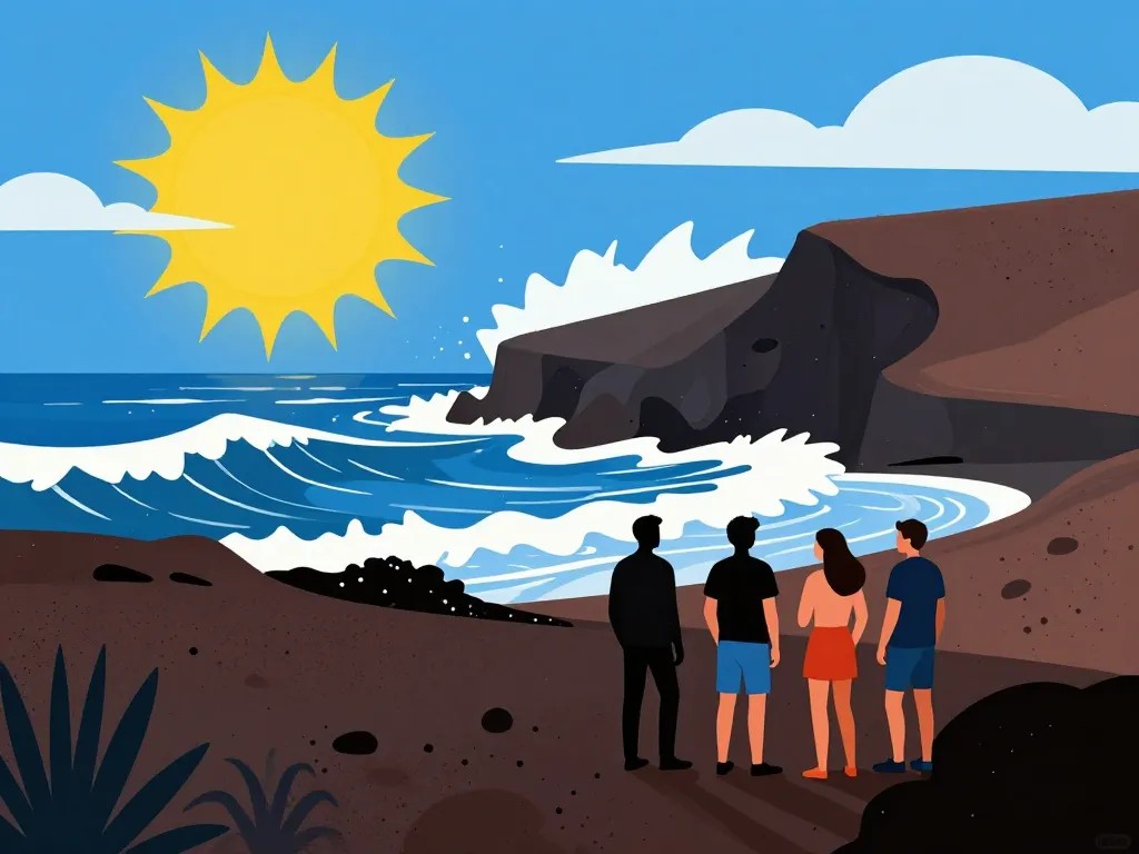 danger lanzarote illustration dangers volcans et mer