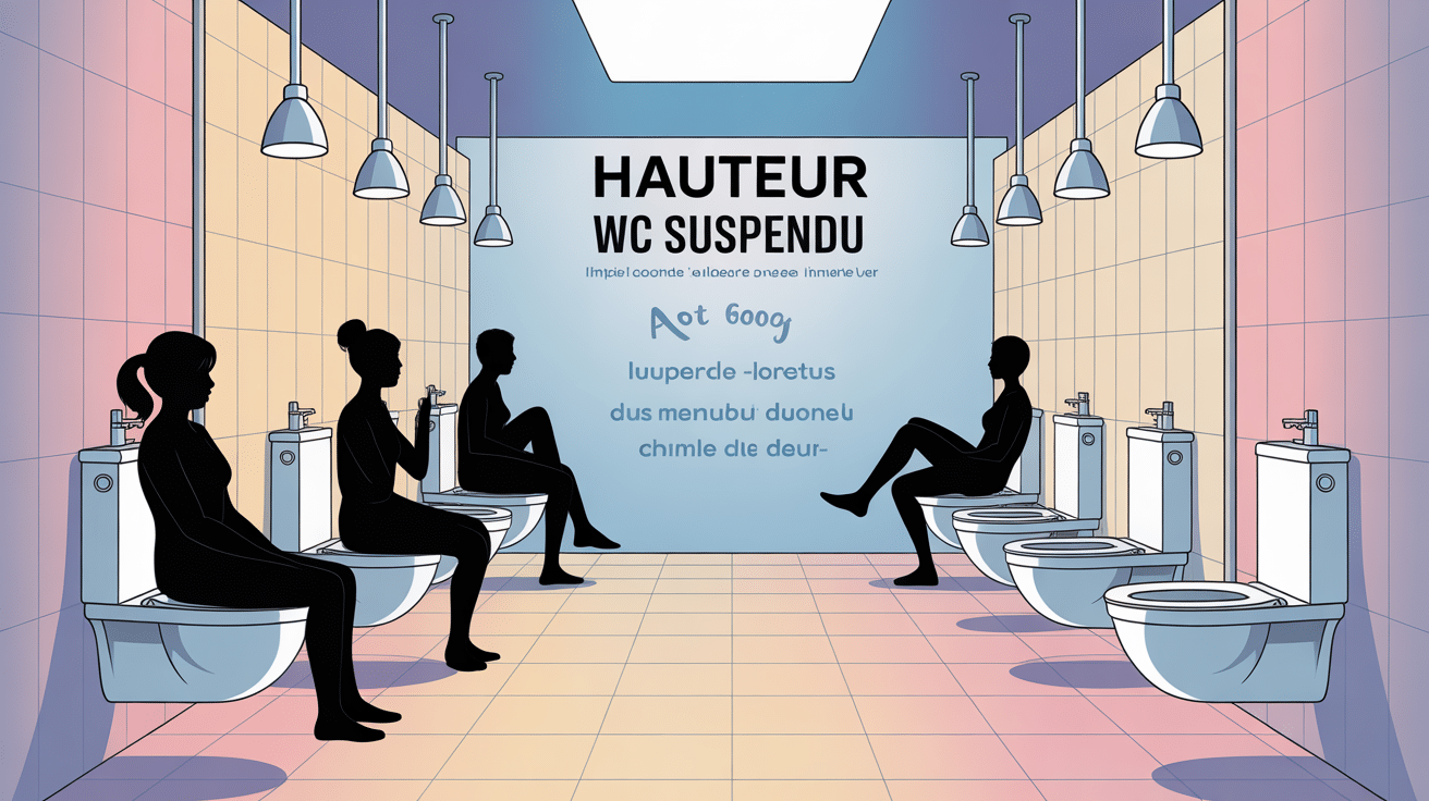 Illustration hauteur WC suspendu tous profils