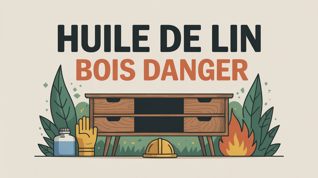 huile de lin bois danger illustration symboles sécurité et risques