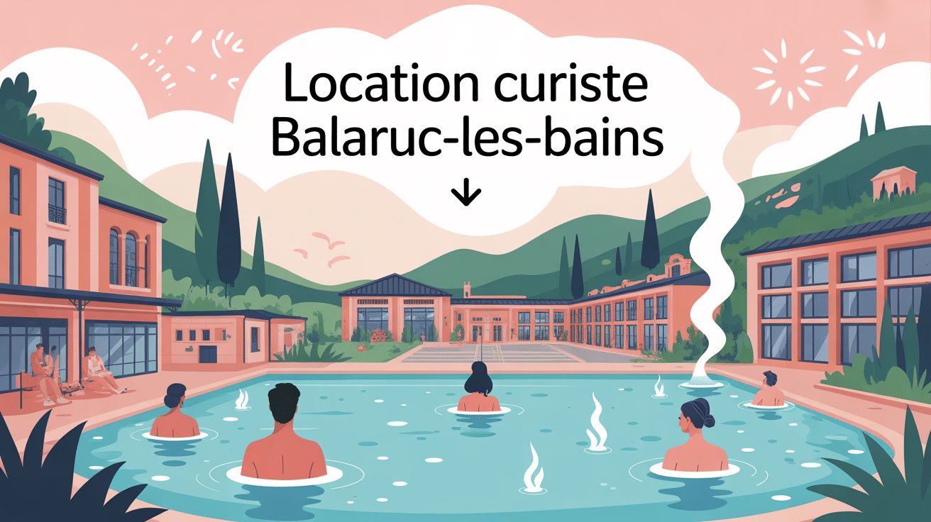 Vue stylisée de Balaruc-les-Bains, location pour curiste