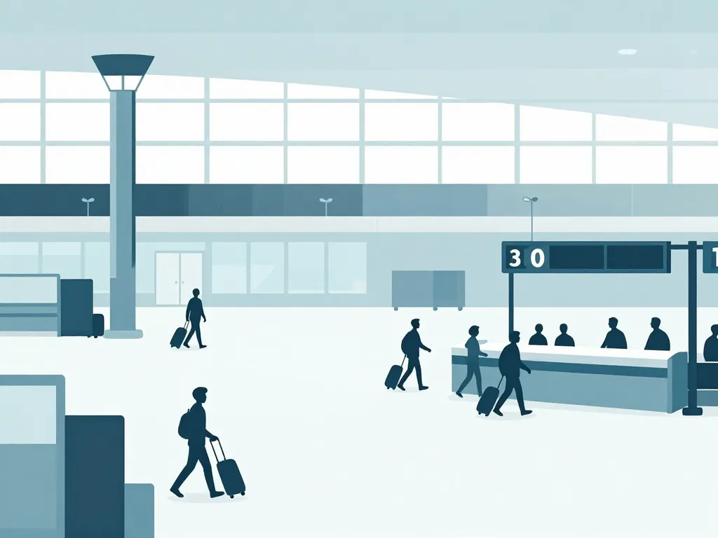 Fonctionnement terminal 3 aéroport illustration
