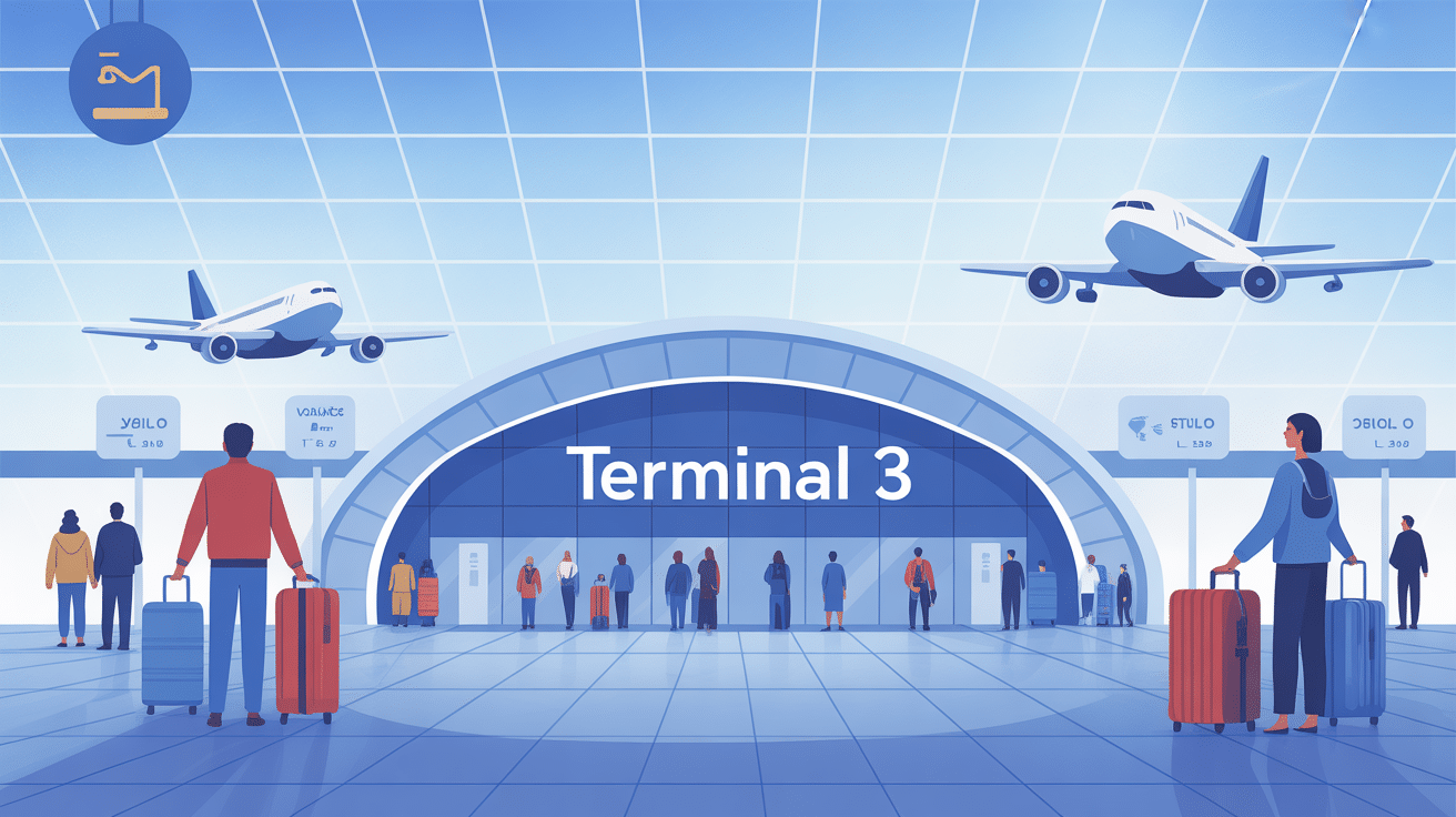Illustration du terminal 3 ambiance voyageurs