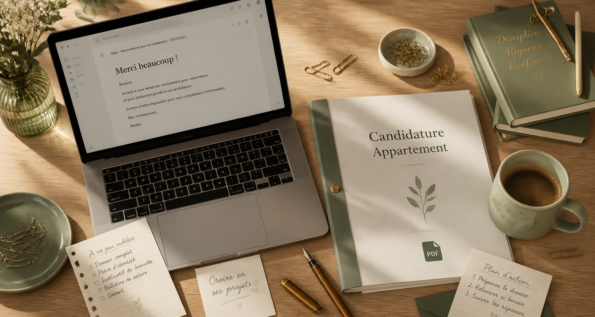 exemple mail après visite appartement sur bureau organisé