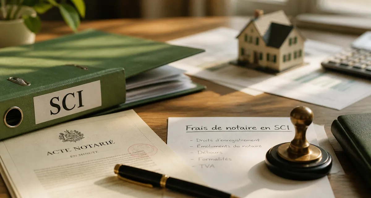 Frais de notaire pour une sci : barème réel et réduction