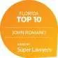 Romano Law Group logo with top 10 Florida Super Lawyers badge.