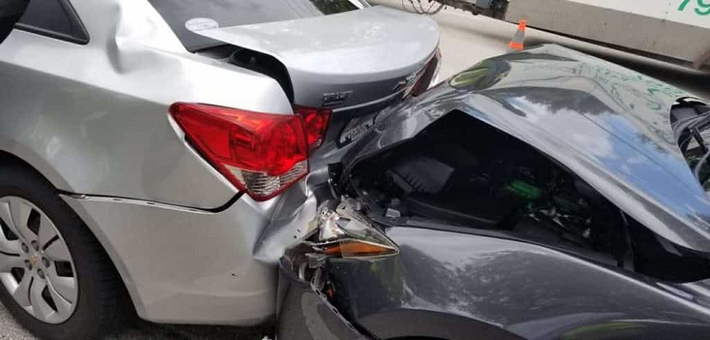 photo of cars that have been in an accident