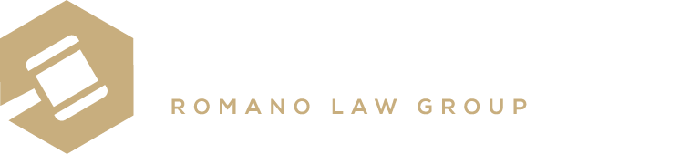 Trial Toolbox Romano Law Group logo with legal services branding.