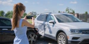 Can you record the scene after a car crash?