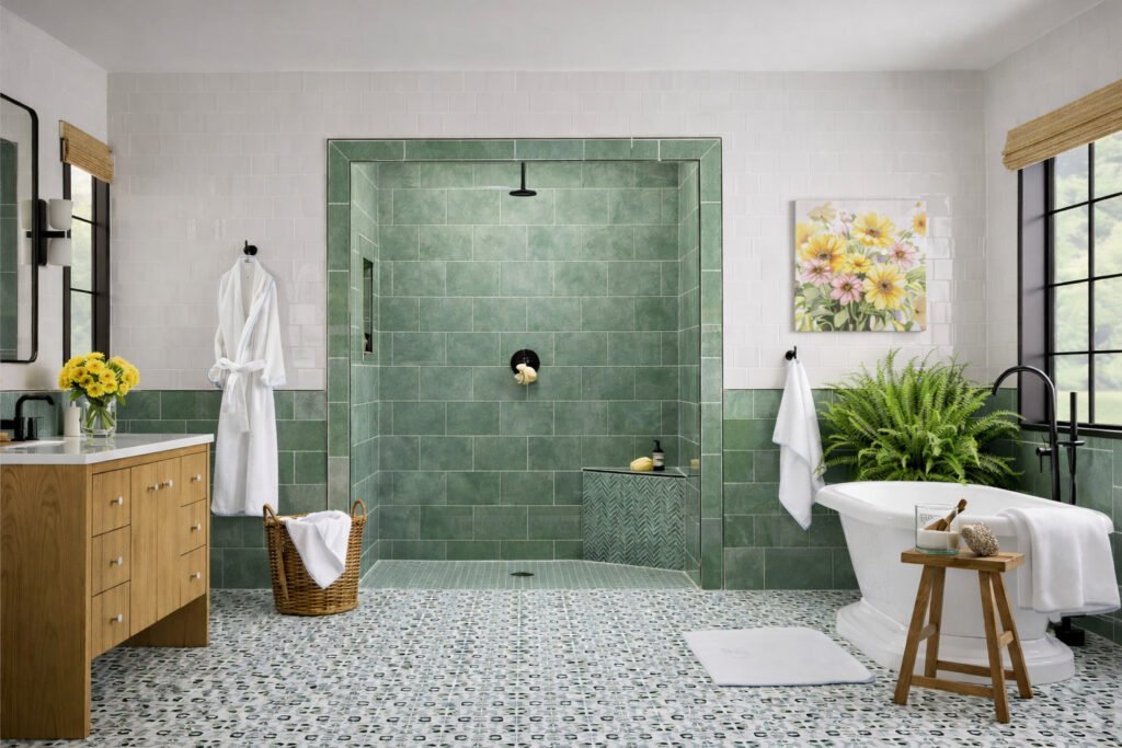 Spa-inspired modern bathroom retreat