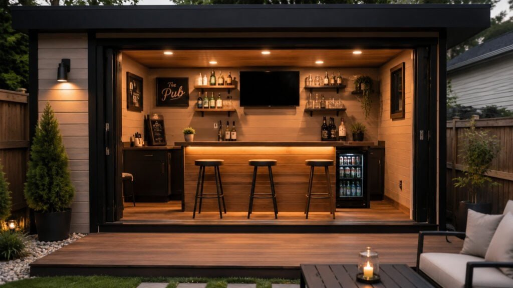 Backyard Pub Shed Ideas - Title