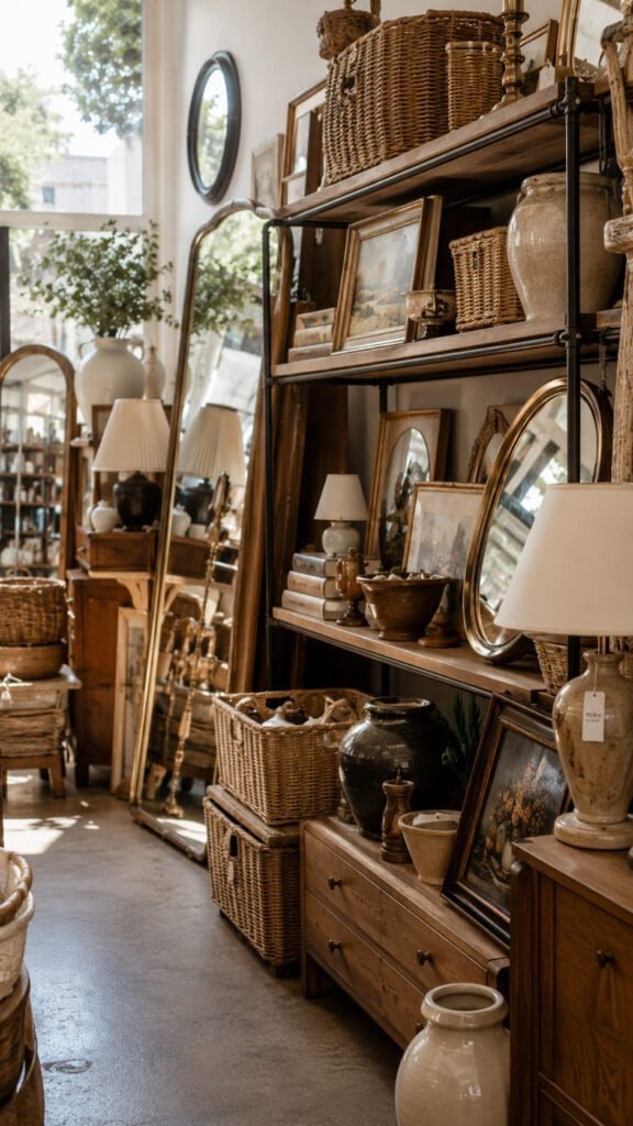 Cozy antique shop filled with treasures