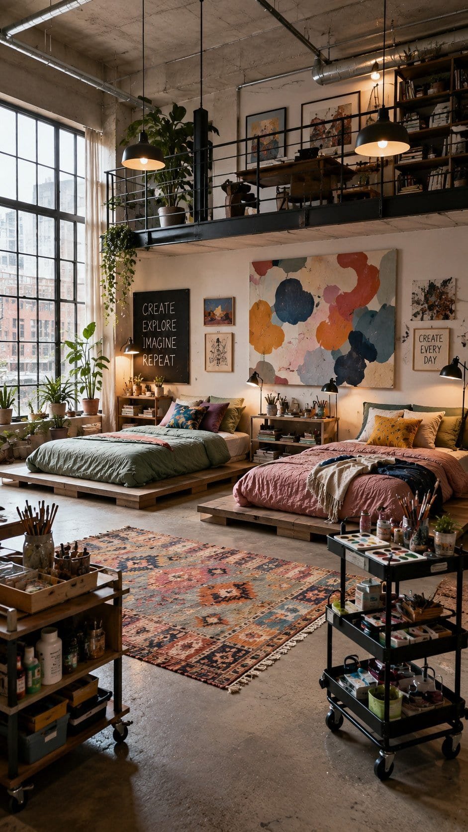 Creative industrial loft studio space
