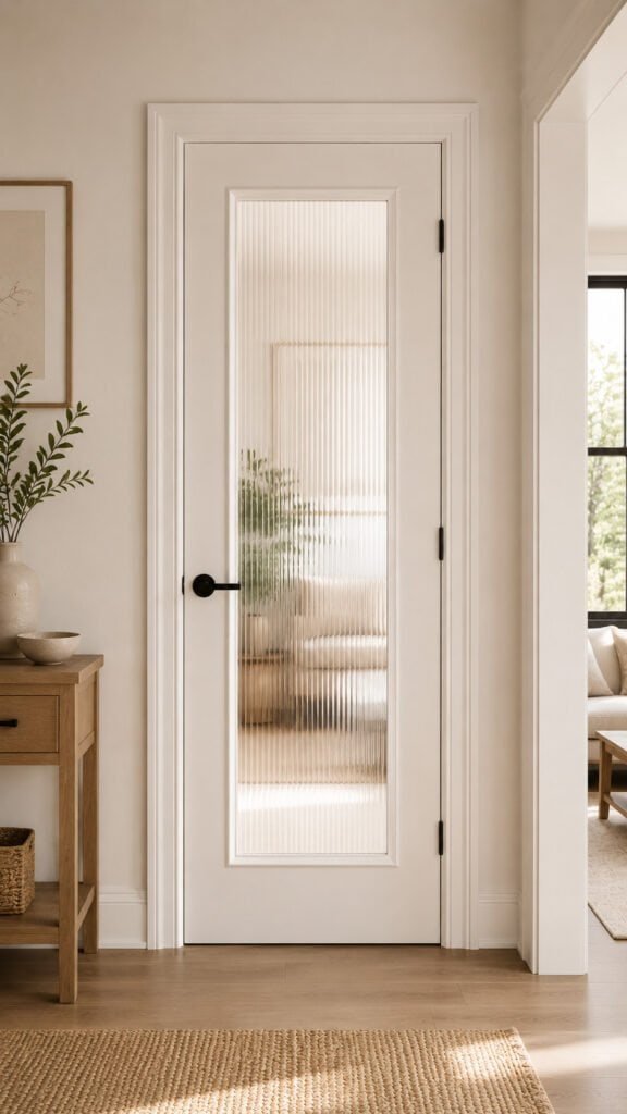 Modern hallway with architectural details